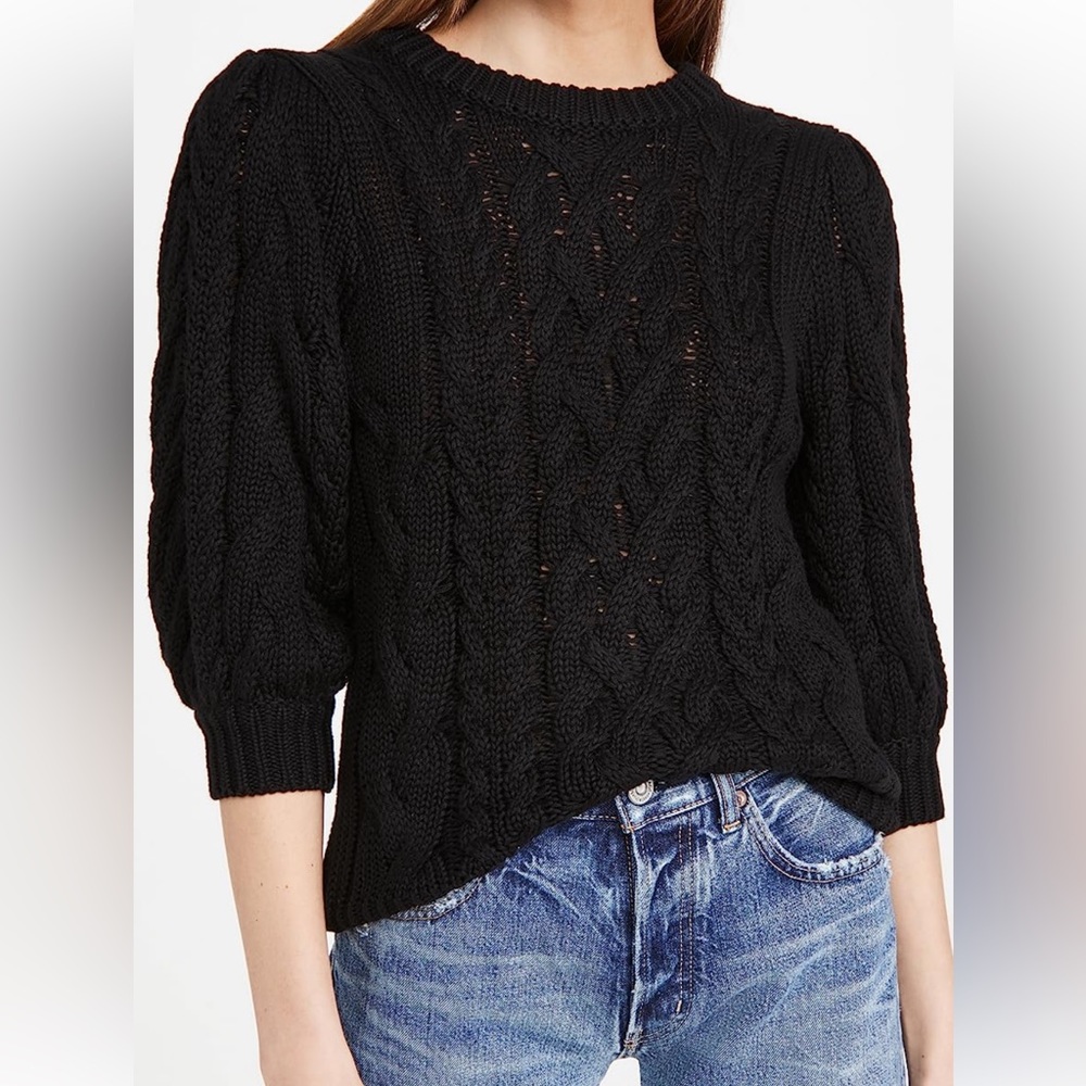 Black Cable Knit Sweater